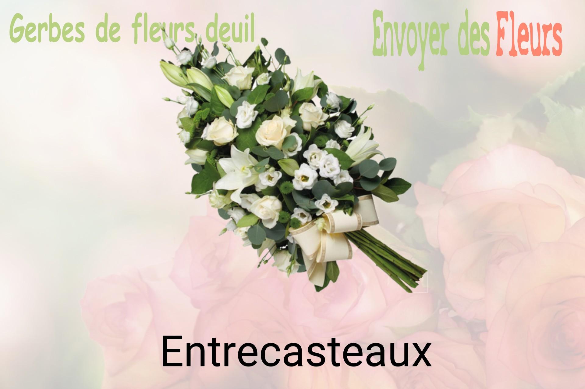 Gerbe de fleurs de deuil livrée à Entrecasteaux